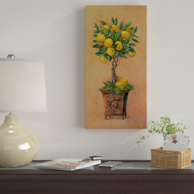 « poted citrons », reproduction de peinture à l’acrylique sur toile tendue