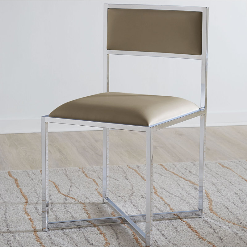 Chaise d'appoint rembourrée Malen, Taupe