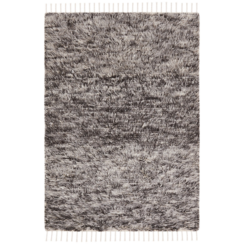 Aitkin Hand Woven Wool Solid Color Rug, Rectangle 4' x 6'