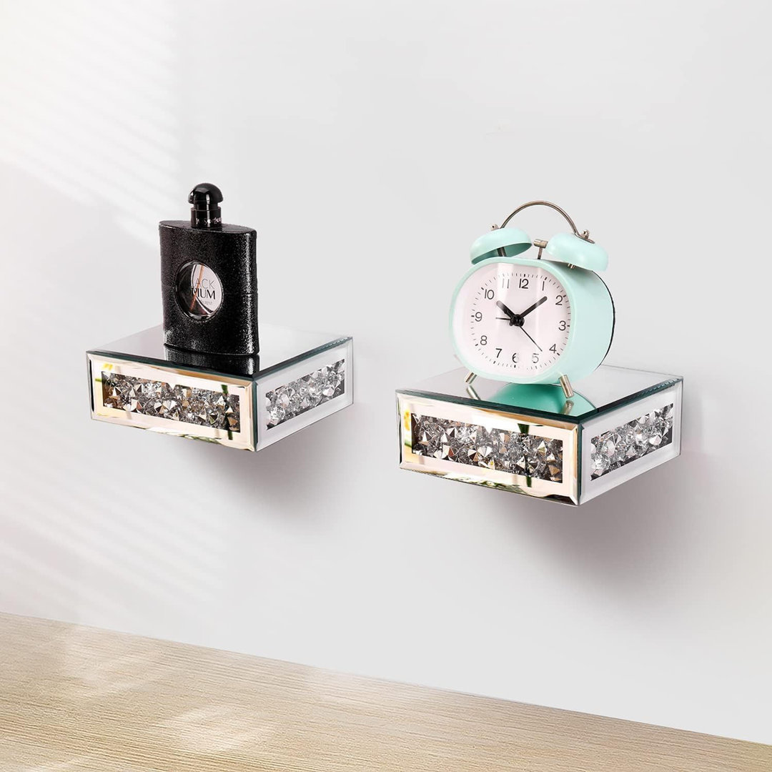 4 Piece Square Glass Floating Shelf