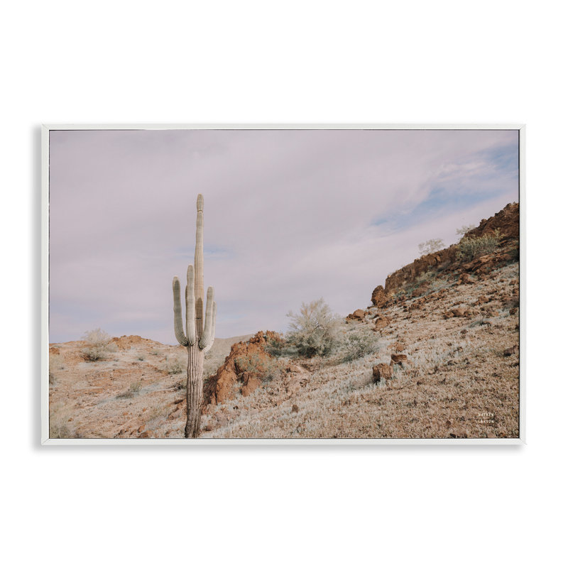 «The Climb Desertscape», estampe numérique par Wild Apple, Estampe numérique encadrée blanc bord de mer, H 12 po x l 18 po
