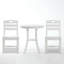 Ensemble de salle à manger compact pour patio blanc, Hdpe, style moderne pour balcons