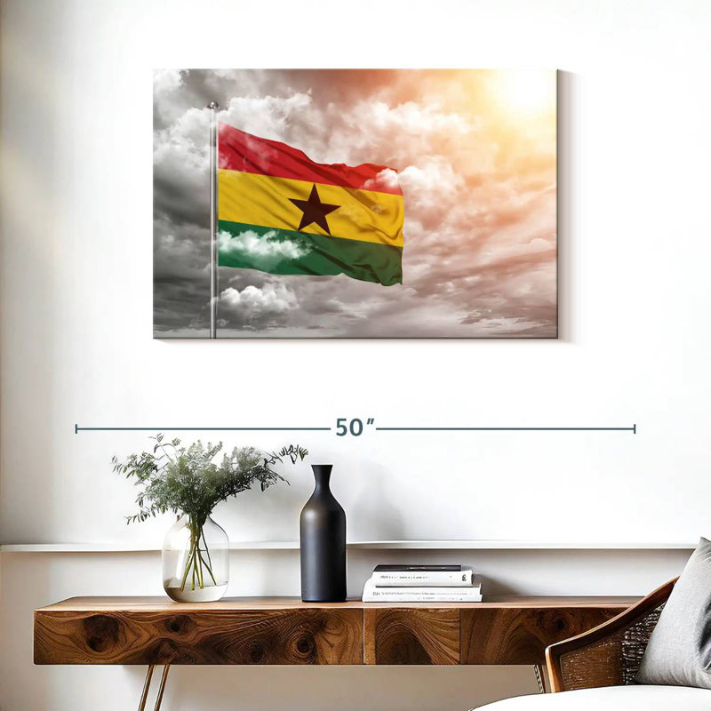 Cloudy Sunset Ghana Flag