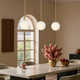1-Light  Single Moon Globe Pendant For Hallway/Dining Room