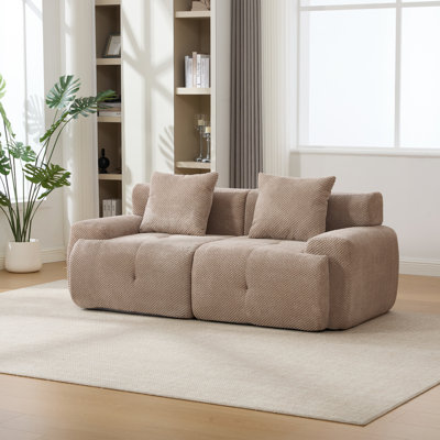 73" W Upholstered Modular Foam-filled Loveseat