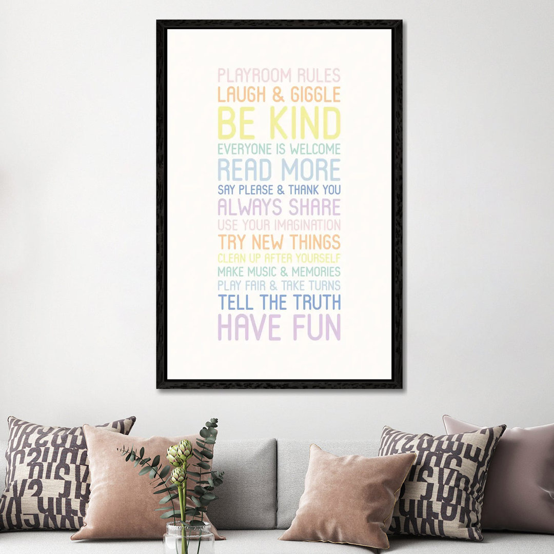 Pastel Playroom Rules by Nicole Basque - Gallery-Wrapped Canvas Giclée on Canvas