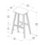 Tabouret de bar tapissier Beryl (30 po) - paquet de 4, similicuir blond / sésame-96615133-96615122-96615135