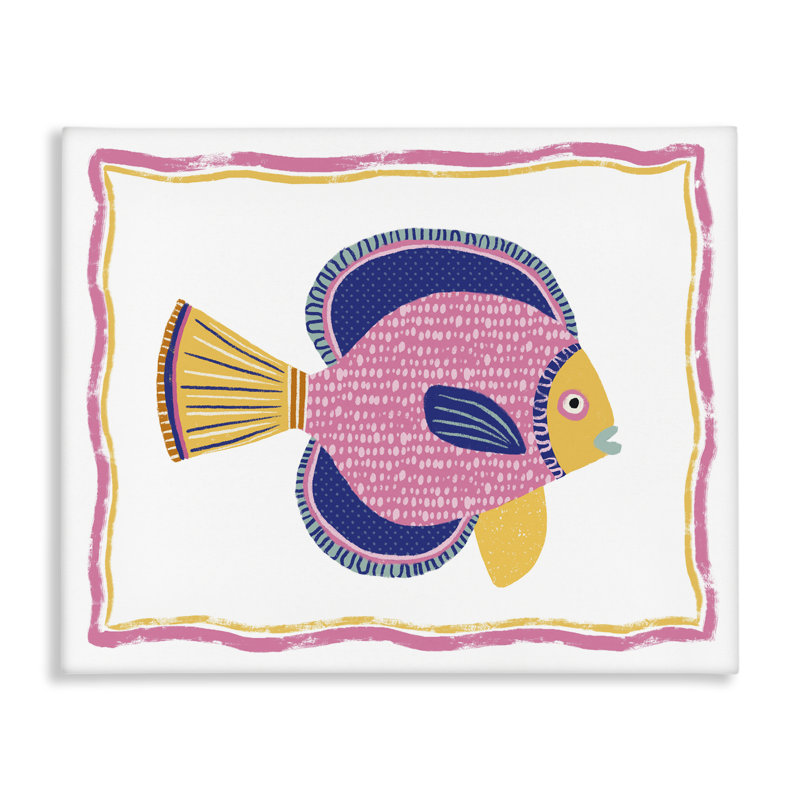 «Pink Fish», art mural par Lisa Nohren, H 16 po x l 20 po