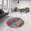 Tapis rouge/bleu à motifs-1934233546