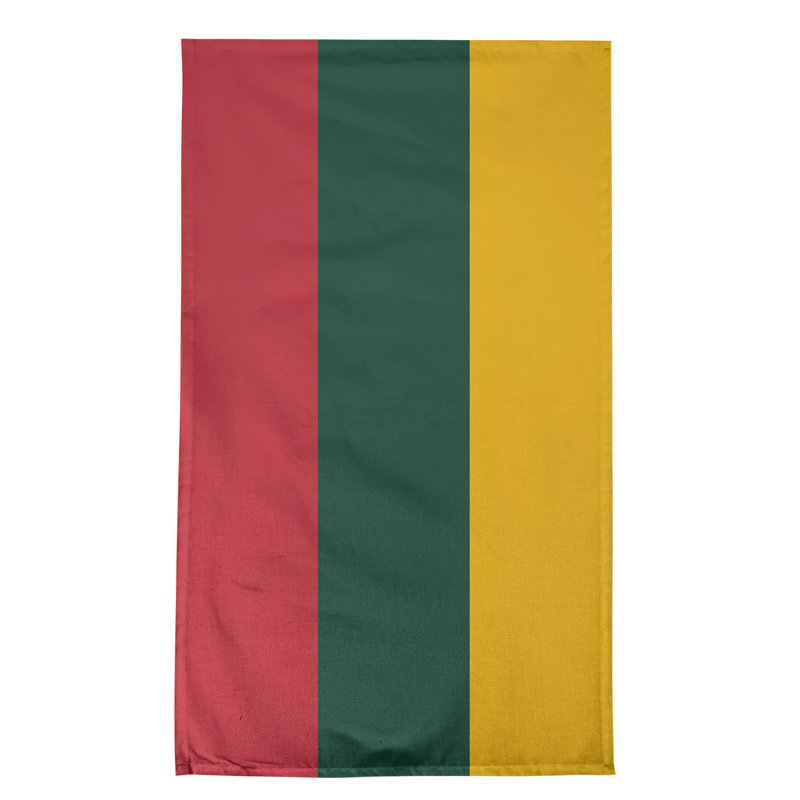 Anaheim Stripe Tea Towel Kitchen Towel, Poly Twill, Iron Range Red/Forest Green/Harvest Gold