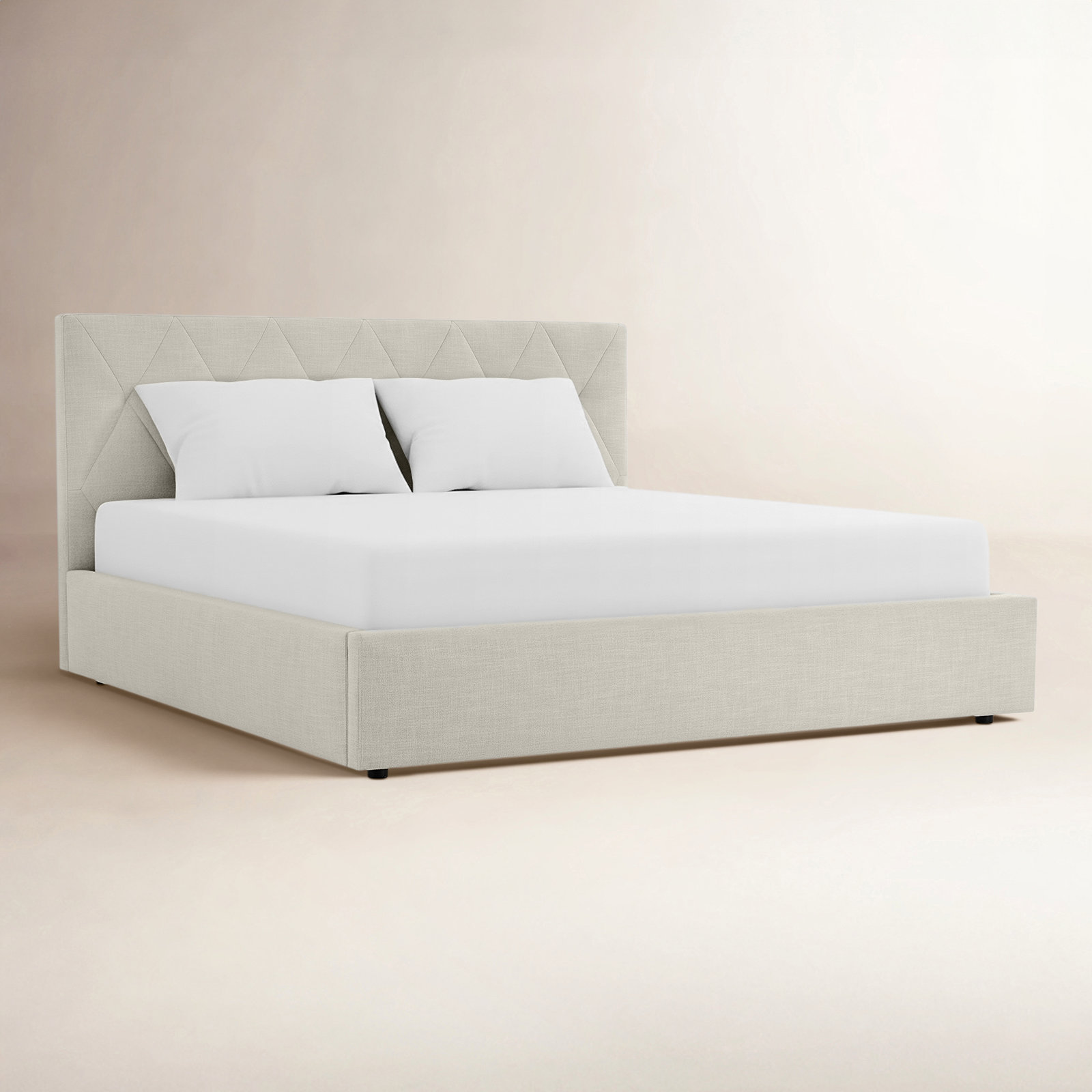 Jayla Linen Upholstered Bed, King