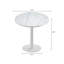 Table de salle à manger ronde moderne avec plateau en pierre Snow Mountain et pieds en titane-126597178
