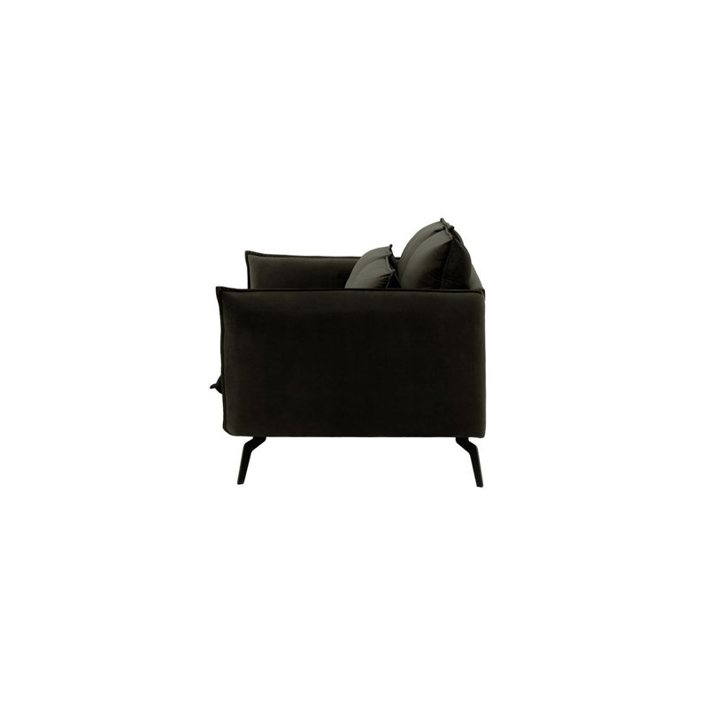 Dafinka 2 Seater Velvet Sofa, Black