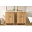 Meuble-lavabo 48 po avec cadre en bois massif, tiroir rabattable, 4 portes à fermeture douce avec rangement pour porte, tablette réglable et meuble-lavabo moderne