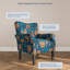 Fauteuil rembourré en polyester 30,3 po Modern-1612875389