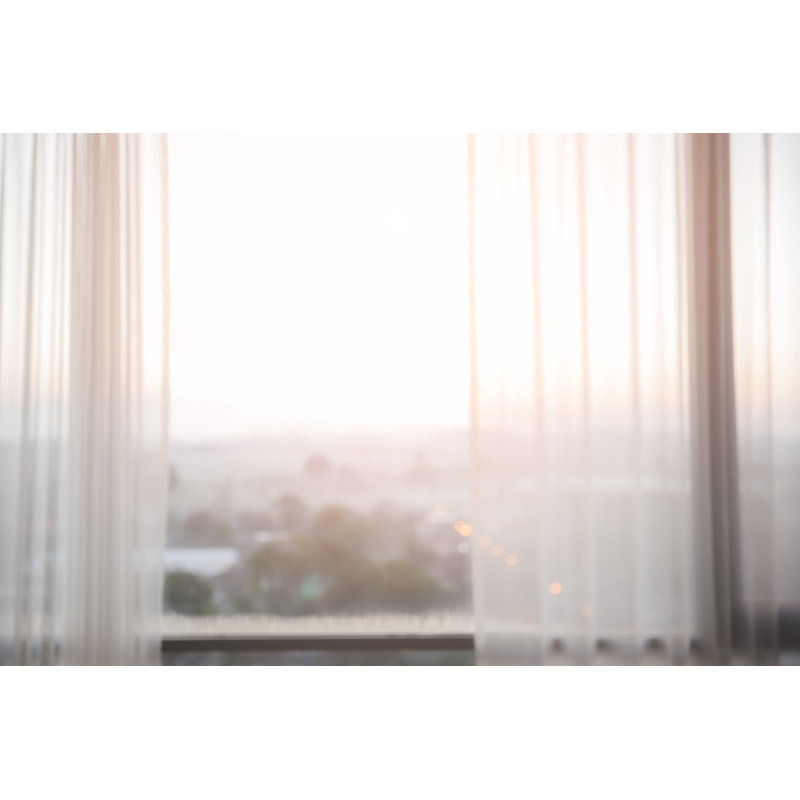 Curtain Window by Craft24 - Wrapped Canvas Print, 30cm H x 46cm W