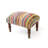 Decorative Upholstered Foot Stool | Handwoven Accent Ottoman | 20.5x15.5x15"