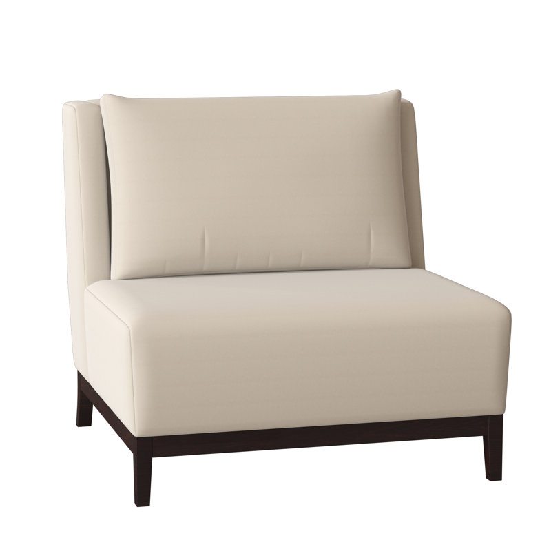 Barton Slipper Chair, Jaclyn Orange, Black Walnut