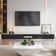 Demarre Modern TV Stand for Projector, Faux Marble Media Console with Drawers, Pre-assembly