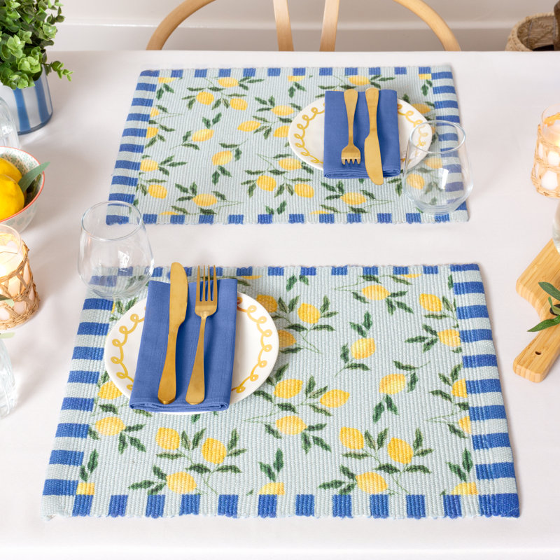 Polyester Blend Abstract Rectangle Placemat