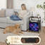 Table de chevet 2 tiroirs en tissu avec station de charge Cosmic Nebula