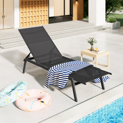 Commings Outdoor Metal Chaise Lounge