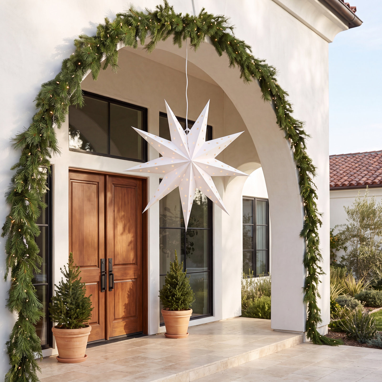 9-Pointed Paper Star Hanging Light