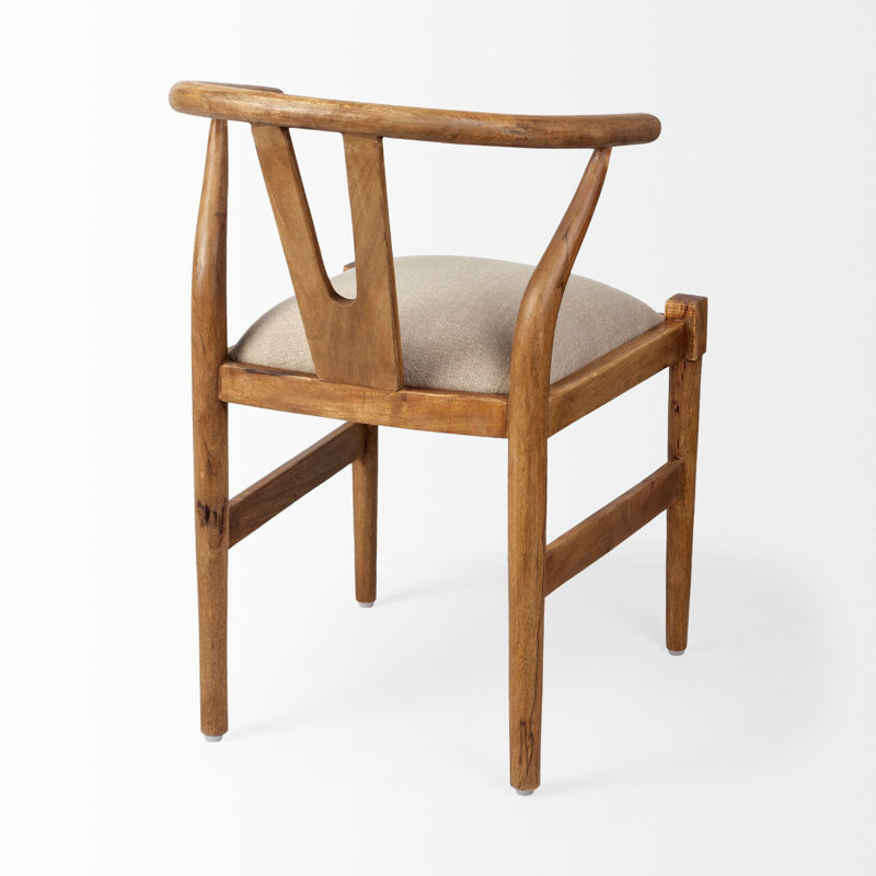 Farringdon Cotton Side Chair in Brown, Natural, Light Brown