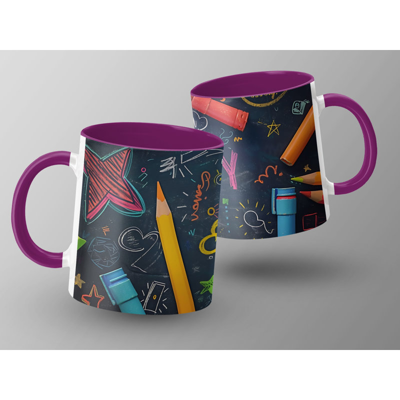 Handmade Ceramic Porcelain Coffee Mug Teacup and Saucer