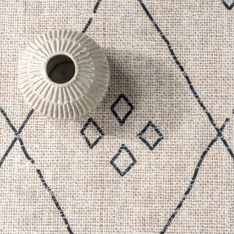 Sydney SpinClean Machine Washable Diamond Trellis Area Rug, Rectangle 8' x 10'