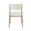 Boucle Upholstered Metal Side Chair in Beige-287061460
