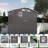 Gray 6X 3.5Ft Metal Tool Shed With Clear Window And Ventilation Holes, Suitable For Balcony Courtyard Corners, Fast & Easy Installation Peaked Roof Watertight Design, Multi - Scenario Use As Small ,