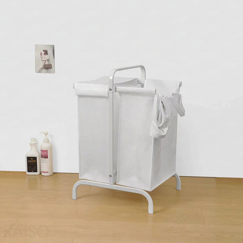 2-Tier Laundry Hamper 110L Large Oxford Clothes Basket Sorter With, Lid And Sorting Cards For Clothes And Toys Storage, White