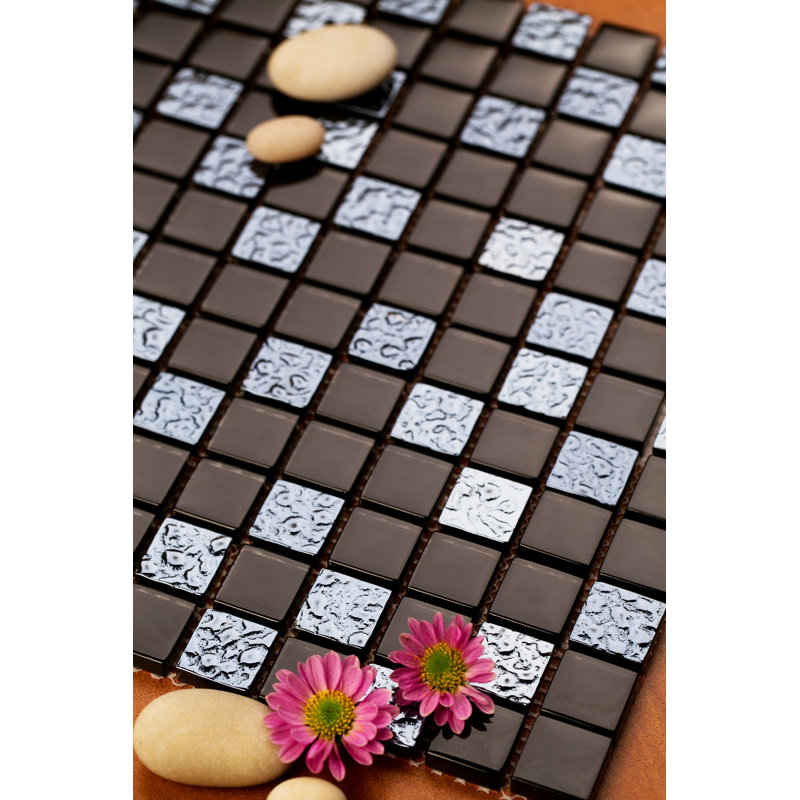 Bella Grid Matte Tile, Blue