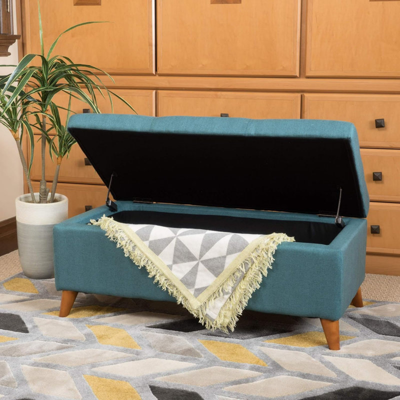 Flip Top Storage Bench, Teal
