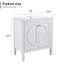 Meuble-lavabo vintage avec lavabo en céramique, deux portes à fermeture douce et tablette réglable