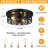 11"d 2-light Black Motion Sensor Flush Mount Ceiling Light With Open-air Design, 360° Detection, Adjustable Timer