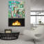 «Yucatan Mayan Village 1» par Coco Good, art mural en verre acrylique-1361447179