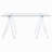 Roda Clear Glass Top Writing Desk