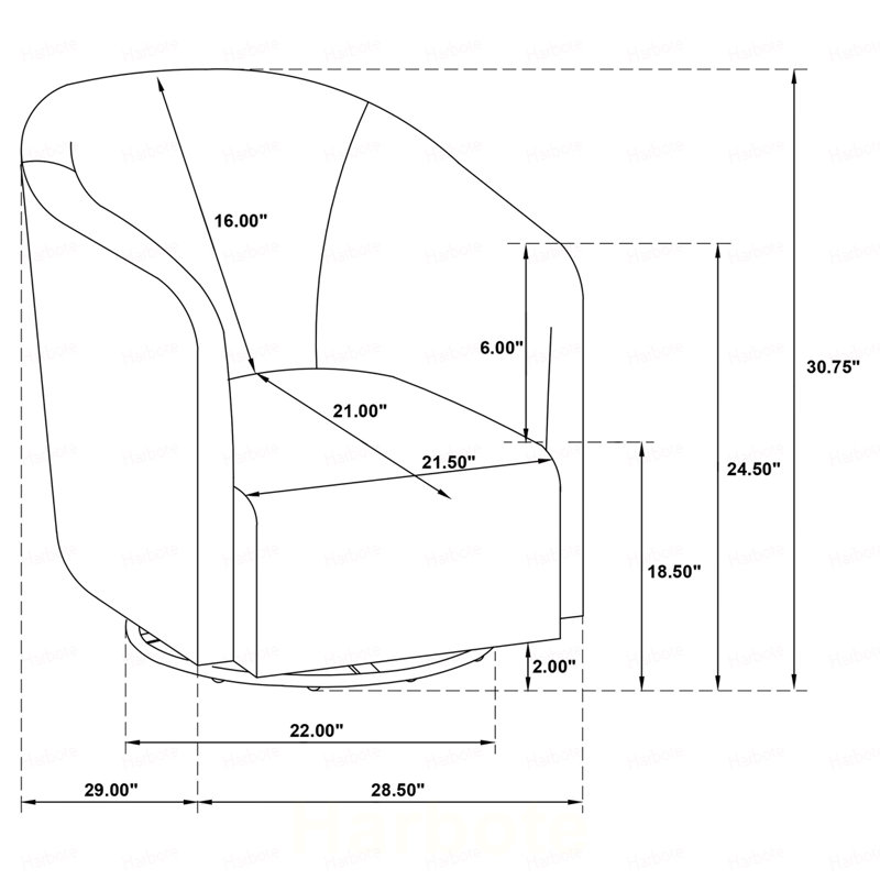 Fauteuil d'appoint pivotant Sorenson