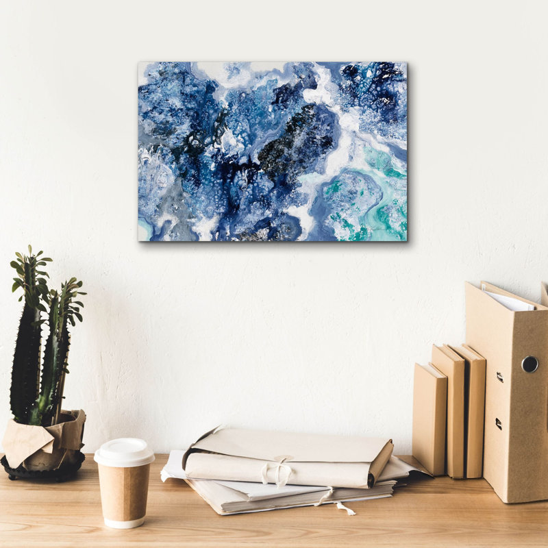 «Tidal Reflection C» par Silvia Vassileva, art mural sur toile, H 12 po x l 18 po