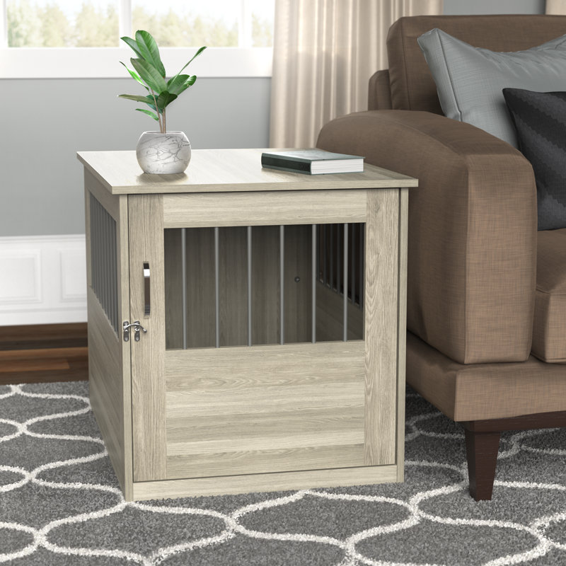 ClosetMaid End Table and Pet Crate, Gray, 25.2" H x 23.4" W x 32.4" D