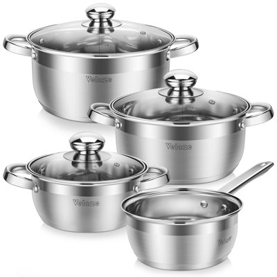 MALACASA Dylan 7 Pieces Stainless Steel Non Stick Cookware Set