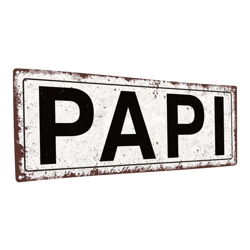 "Papi" sur métal, H 5,75 po x l 15,5 po