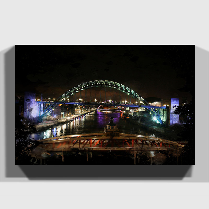 Tyne Bridge Newcastle - Unframed - Wrapped Canvas, 50cm H x 76cm W