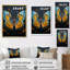 «Torrel Teal Yellow Butterfly Animal», reproduction sur toile-1828839422-1828839421