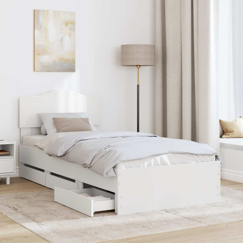 Bed, European Single (90 x 200 cm), White