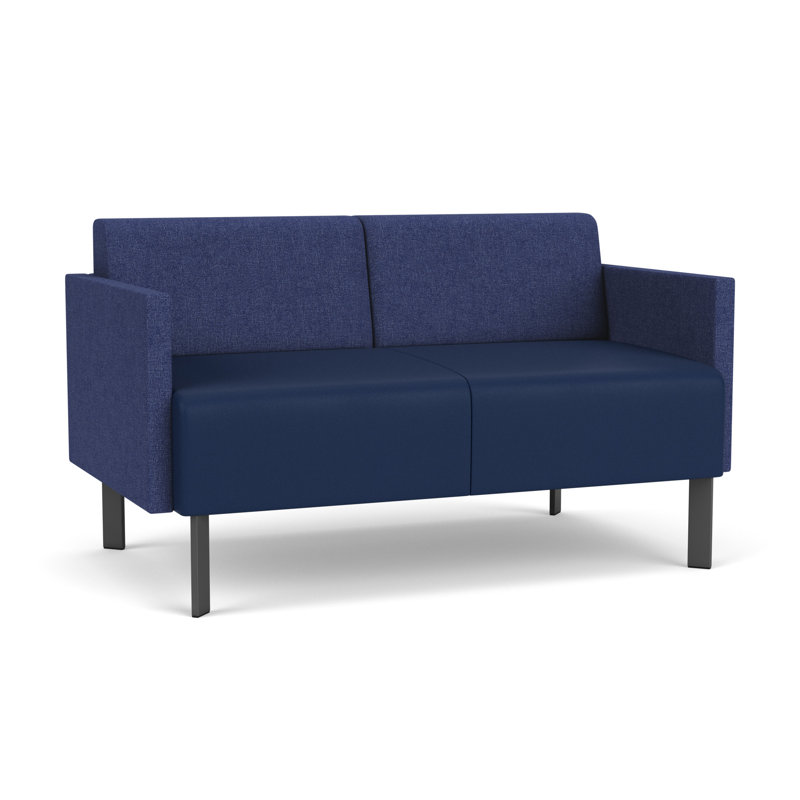 Causeuse de réception Luxe Lounge, Acier gris anthracite, Archétype amiral \/ encre de Modène