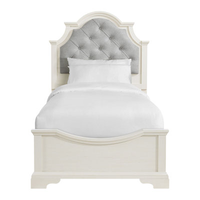 Hilja Picket House Furnishings Ulysses Youth UPH Bed in White