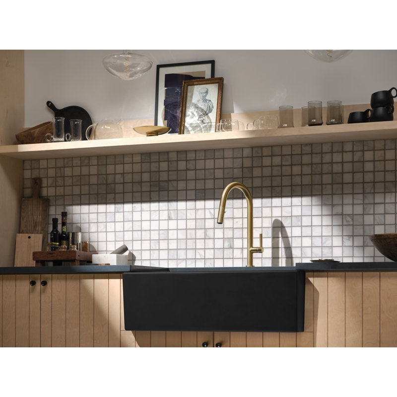 Tenerife Pull Out Single Handle Kitchen Faucet with Accessories, Satin Nickel